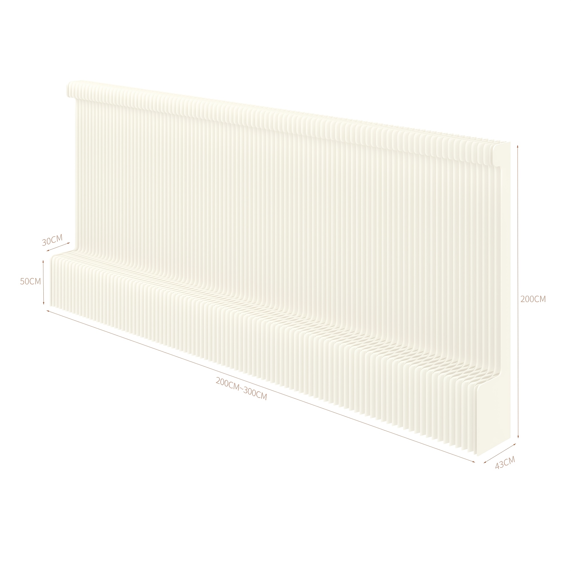Folding Room Divider, Paper Privacy Screen, Retractable Wall Partition For Bedroom Exhibition, Windproof Stable