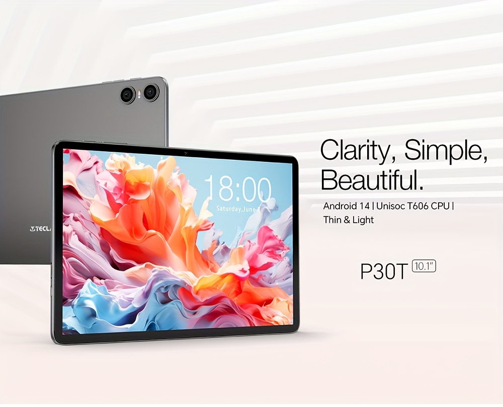 Teclast P30T * 14 Tablet - * T606 *-Core, 12GB * (4GB+8GB), 128GB Storage, 25.65cm 1280x800 HD Display, WiFi 6, Type-C Charging, 5MP+2MP Cameras, Teclast P30T * 14 Tablet - * T606 *-Core, 12GB * (4GB+8GB), 128GB Storage, 25.65cm 1280x800 HD Display, WiFi 6, Type-C Charging, 5MP+2MP Cameras,