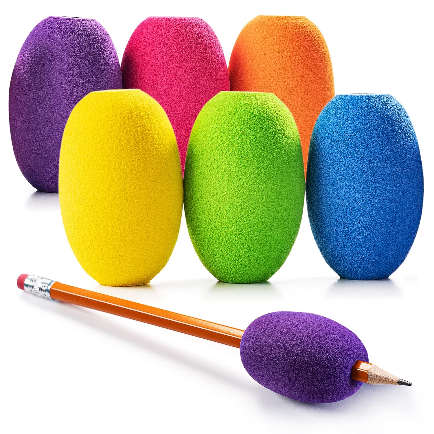 TEMU 3/7pcs Supports de crayon en éponge de couleurs aléatoires, Accessoires de mallette antidérapants, Supports de stylo en mousse souple, Supports