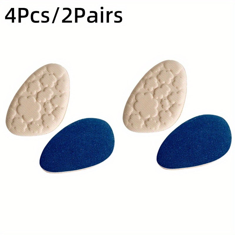 E-shop 4er-Set, Pflaumenblüten-weiche Rundzehen-Einlegesohlen, rutschfest, geeignet für High Heels Freizeitschuhe, Schaumstoff-Vorfuß-Einlagen,