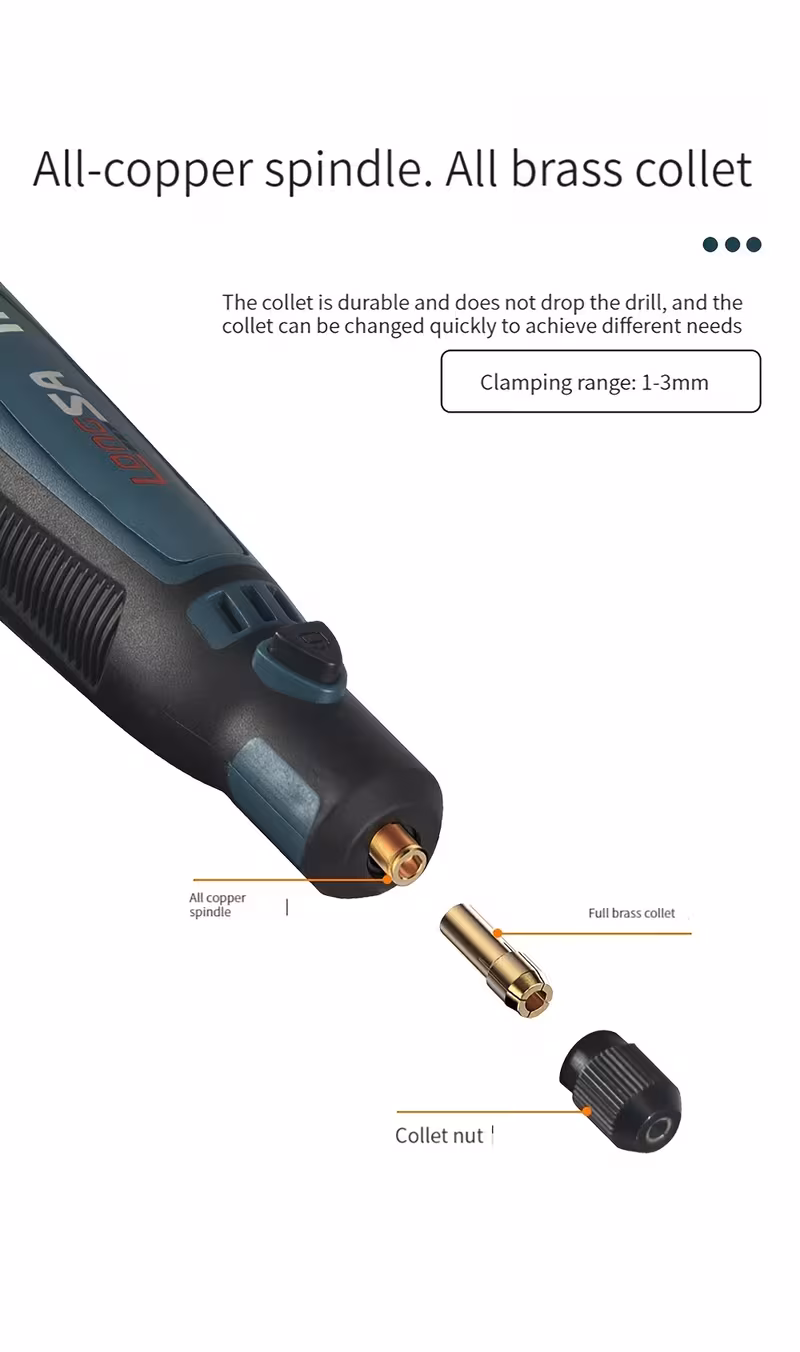 5000-10000-15000rpm 3.6v usb безжична електрична дупчалка гравирачка пенкало мини мелница микро ротационен алат за мелење/полирање/гравирање/дупчење/сечење/отстранување на рѓа 3-брзински 700mah литиумска батерија полнечка дупчалка безжичен рачен гравирач машина Детали за производот 9