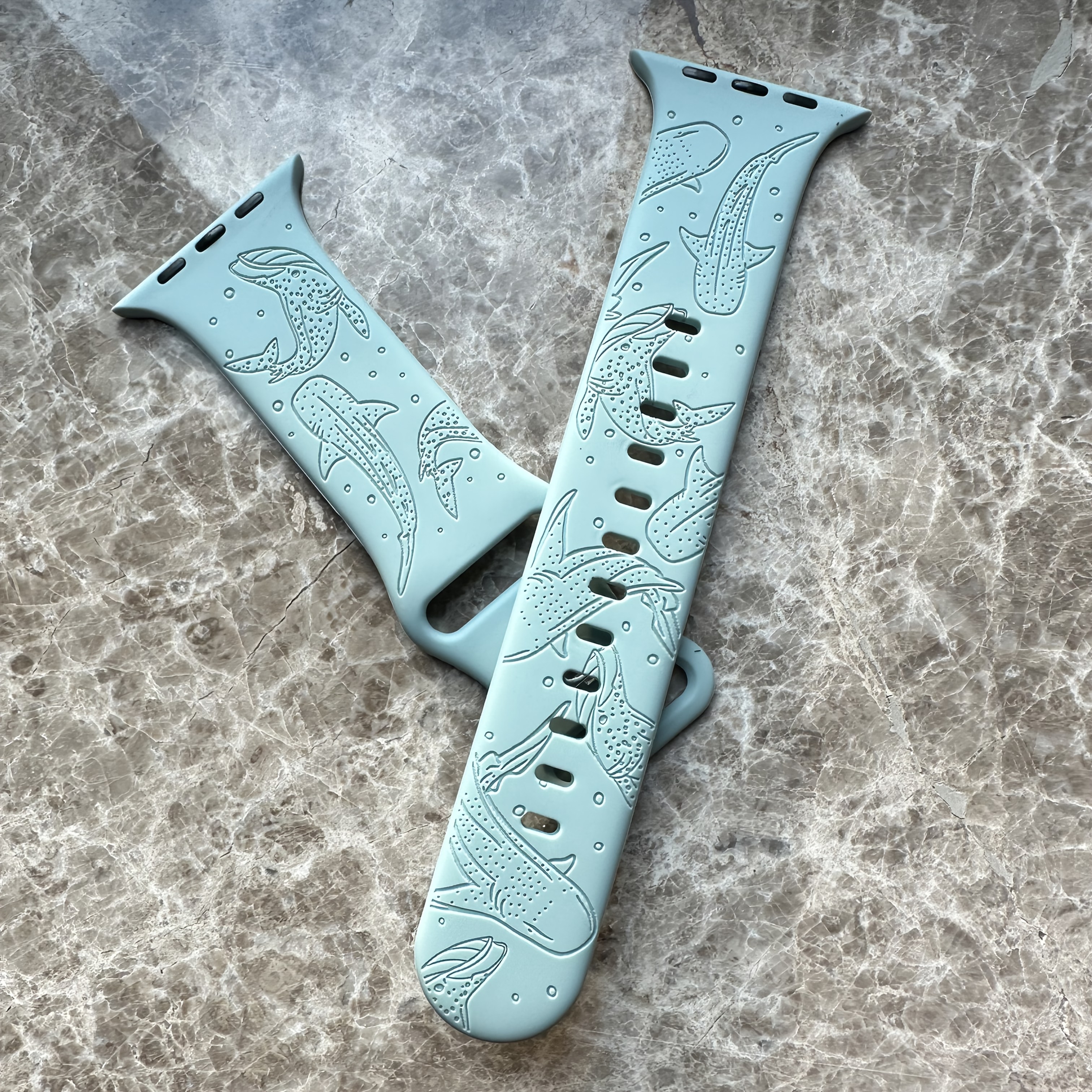 

Titlix Whale Shark Silicone Band Laser Engraved, Cute Soft Watch Band For Apple Watch Series 10, , , , , Series 5, , , , , Series Se, Series Se2, For Iwatch 49mm 46mm 45mm 44mm 42mm 41mm 40mm 38mm