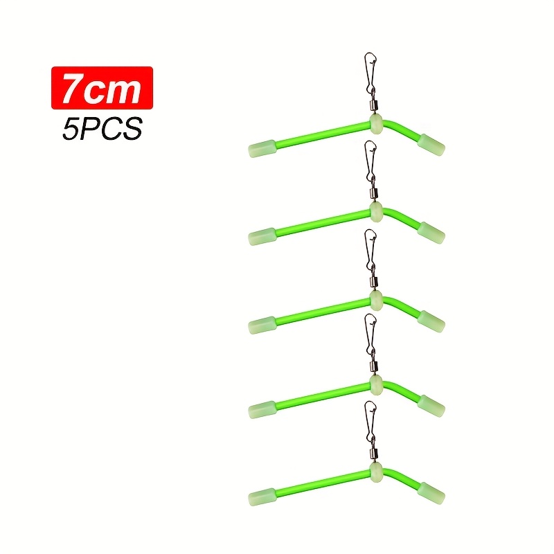 5pcs Weihe Fishing Plastic Tube Balance Bracket Luminous Night Bent Tube Sea Fishing Tackle Additions