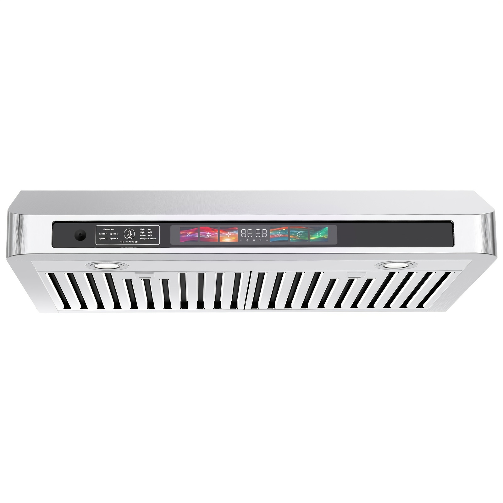 

30 Inch Under Cabinet Range Hood With Voice/gesture/, 900 Cfm Kitchen Vent Hood With 4-speed Exhaust Fan, Stainless Steel Stove Hood With Led Lights, Baffle Filters (gxea-197c-30)