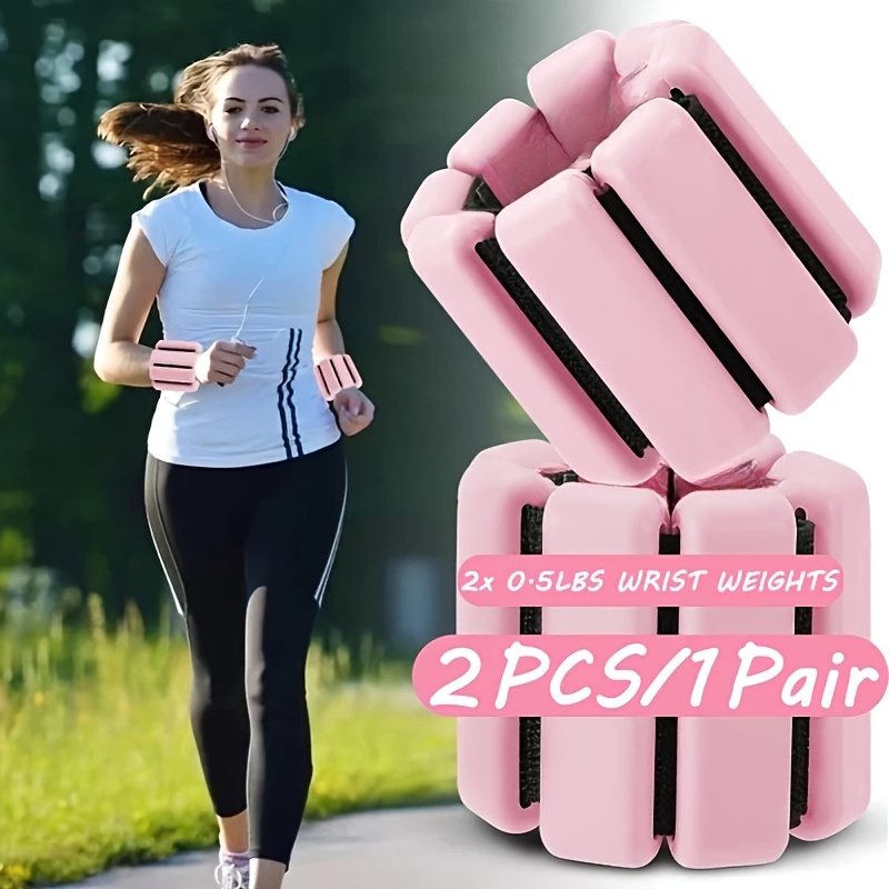 Image of 1 Set - 2pcs Of Women's Wrist Weights - Comfortable And Breathable, Detachable And Adjustable Arm Weights, Ankle And Wrist Weights - Suitable For Yoga, Dance, And Volleyball ( In ), Without Battery