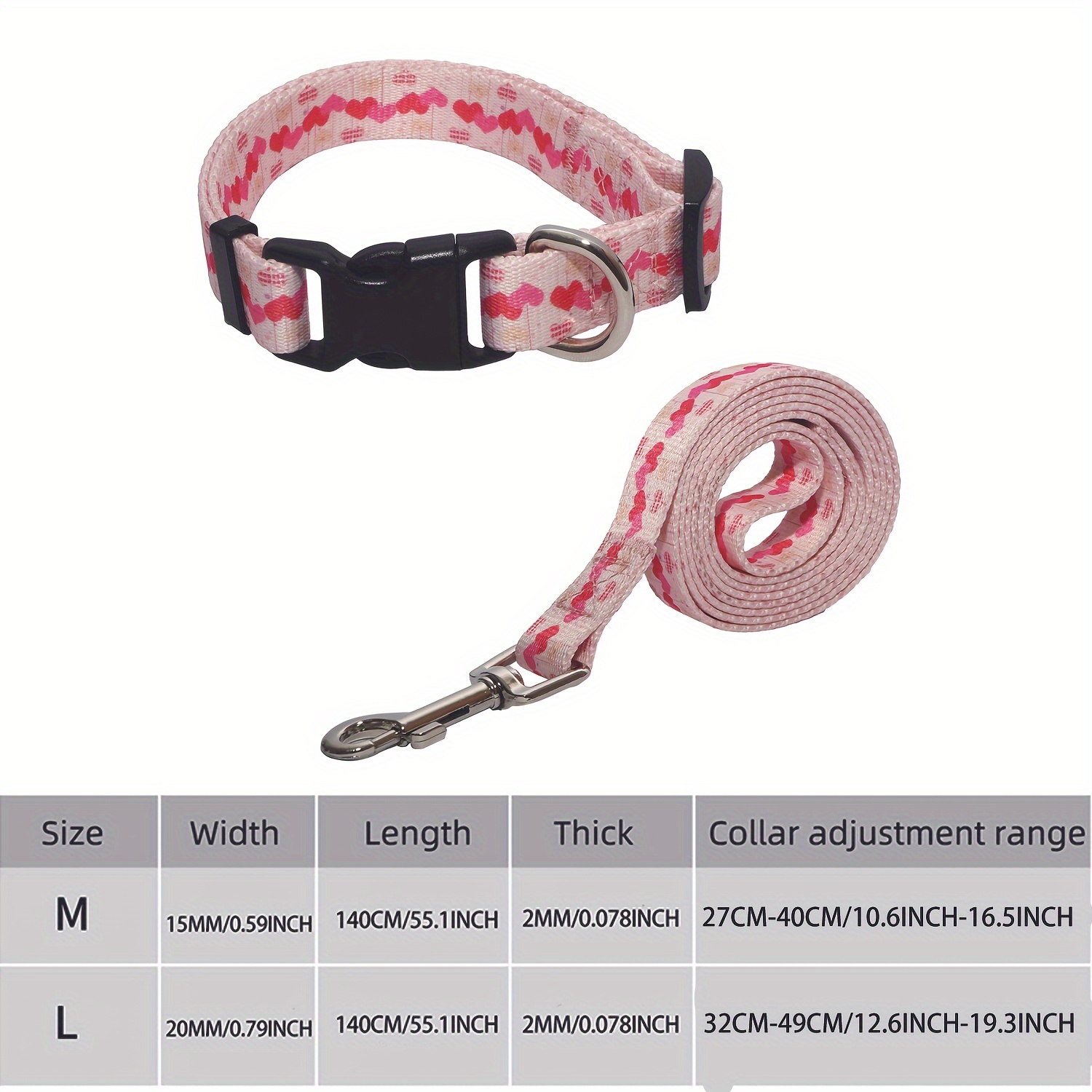 Cute Dog Collar Set for Small Dogs, Adjustable and Lightweight