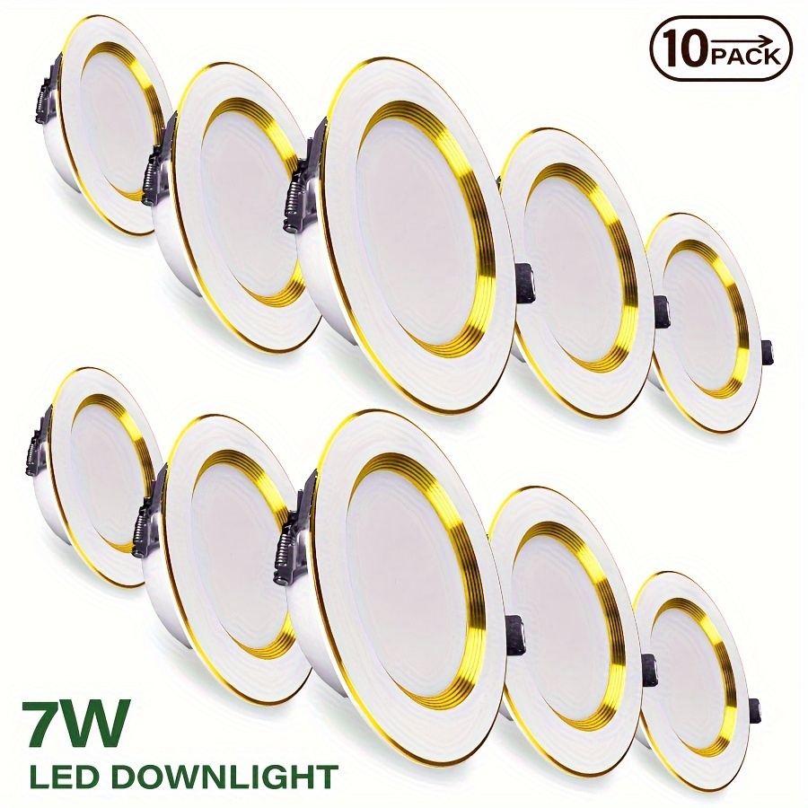 

10 Keso Recessed 4 , Led Recessed 7w 700lm Downlight Dimming Light3000k/4200k/6000k, Pot