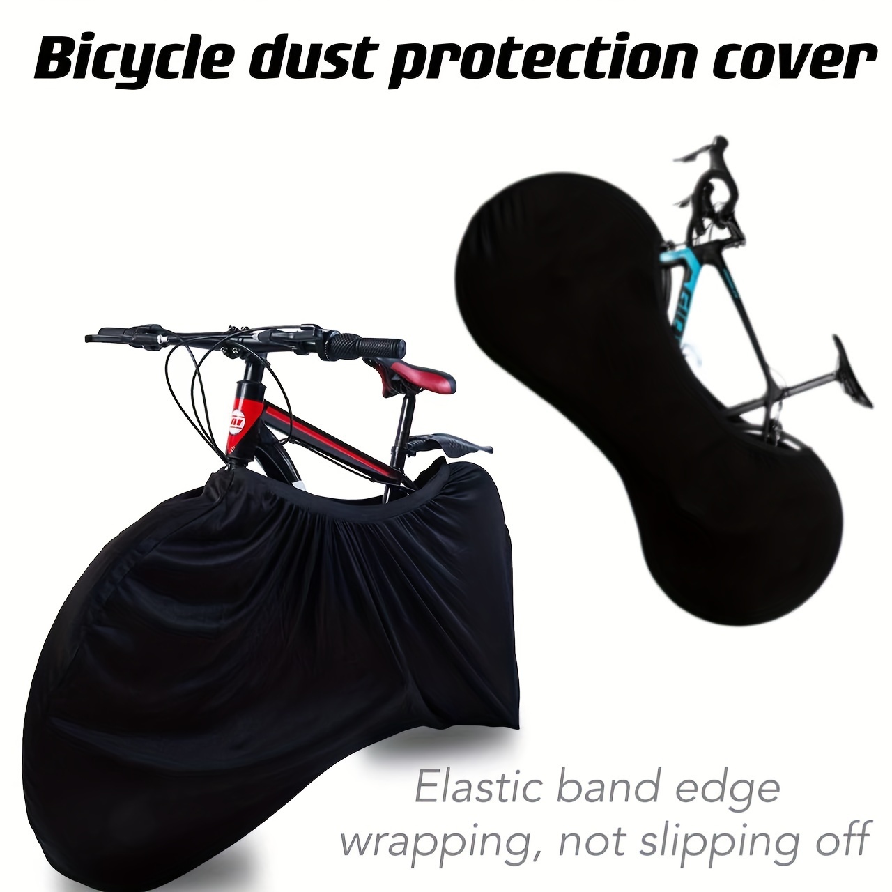 

Carbon-fiber Bike Dust Protection Cover For Mountain And Road Bicycles, Elastic Wheel Guard, Non-textile Easy One-set Install, Hand Washable – Bicycle Protective Sleeve