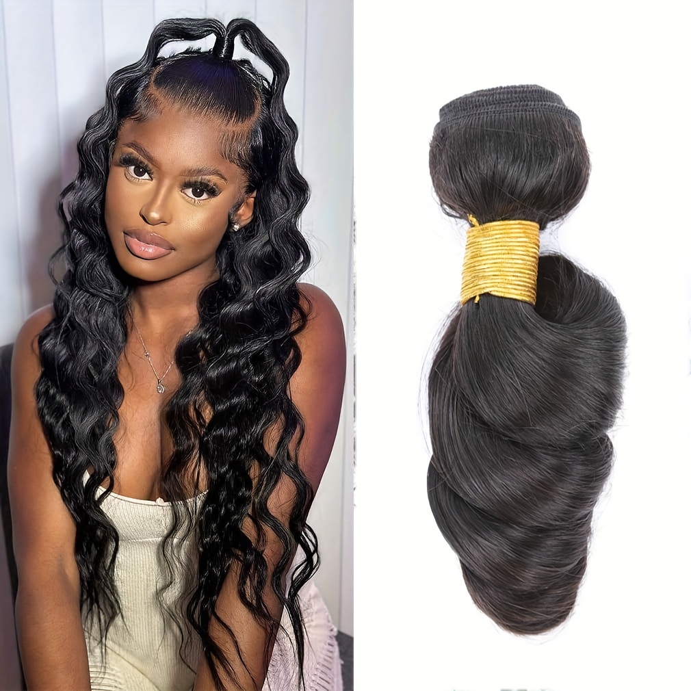 One Cut Virgin Hair Bundles Deep Wave Brazilian 100% Human - Temu