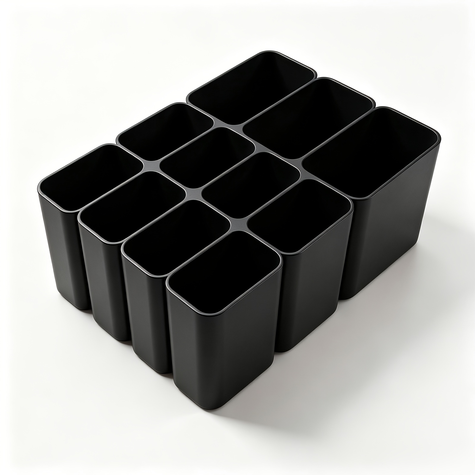 TEMU 11-slot Heavy-duty Usb Cable Organizer Tray, Desktop Cable Storage Box, Plastic Material, Essential Electronic Accessory Organizer, Suitable For