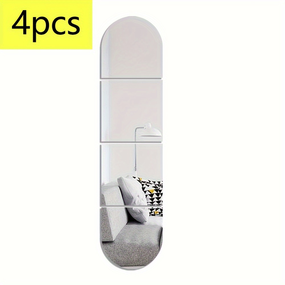 TEMU 4/8pcs Autocollants Muraux en Acrylique Décoration Murale de Fond Créative, Décoration de et Avancée , Cadeau Créatif et Polyvalent en Acrylique