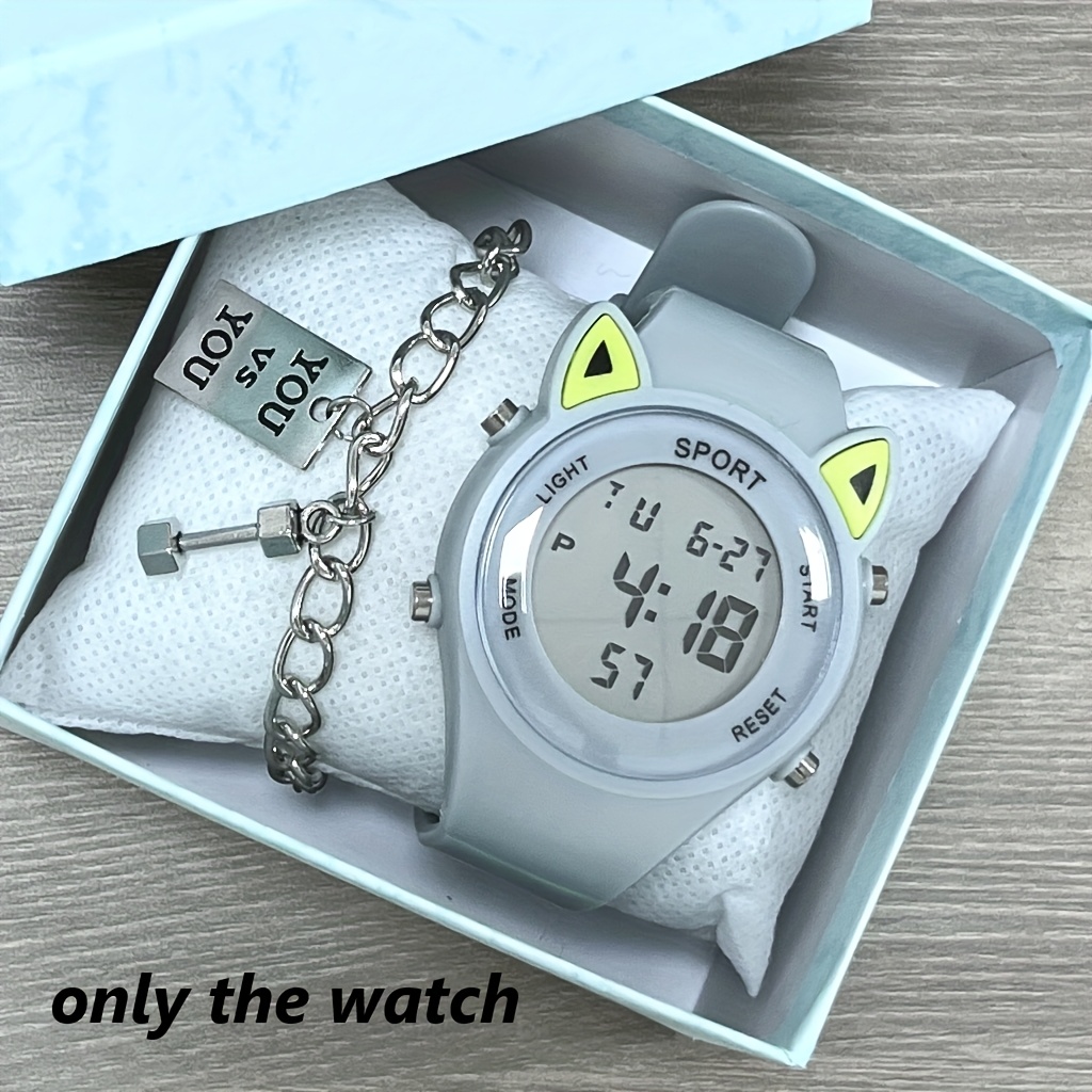 reloj electrónico deportivo mujer diseño orejas gato lindo Temu