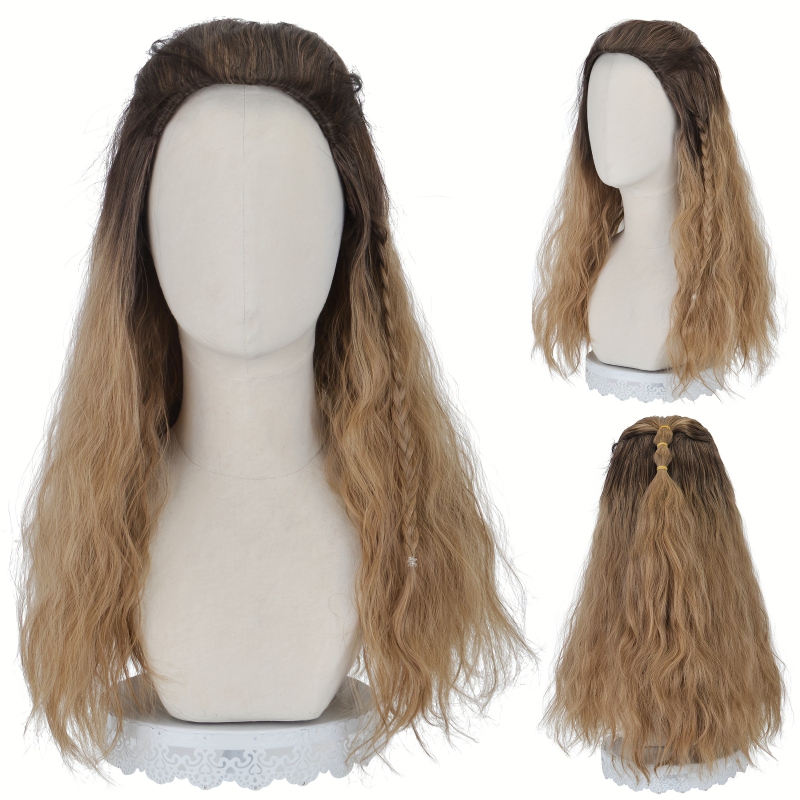 

Long Curly Wig For Men, Synthetic , For Halloween And , Adult Size