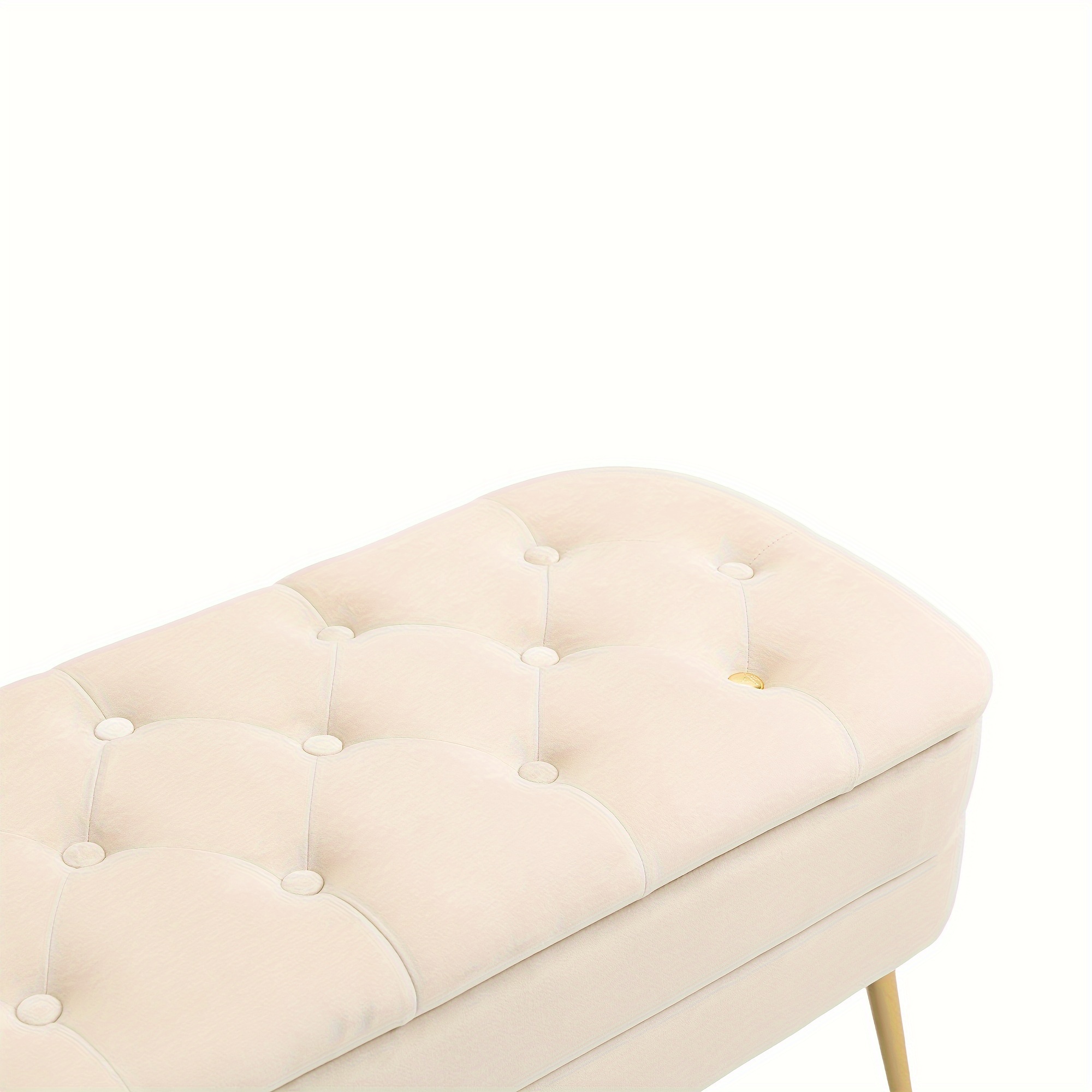 Coffre Rangement Banquette Chairus - Fausse Fourrure Blanc 114x45x45cm - Ottoman Bout De Lit Salon