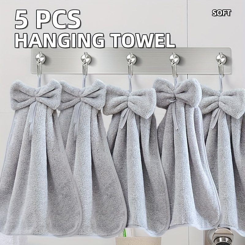 Image of 5pcs Starry Sky Hand Towels, 13.4 X 13.4 Inches, Kitchen And Bathroom Towels, Wall-mountable, Cute