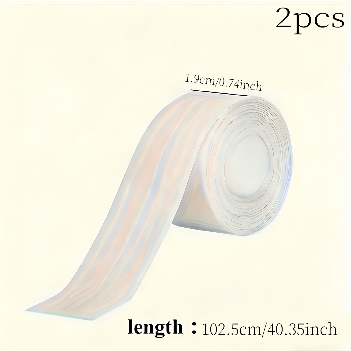 TEMU 2 Rolls, 40.16 Inches Kitchen And Bathroom Waterproof Tapes, Suitable For Toilets, Kitchen Sinks, Washbasins, Bathtubs, And Various ,