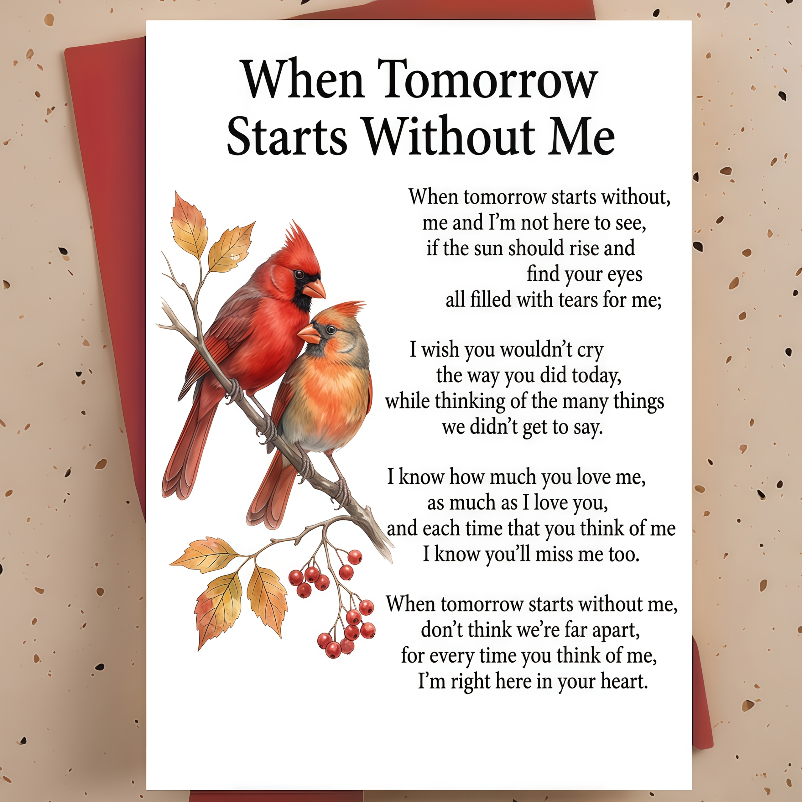 TEMU 1pc Greeting Card, For , Close Family - Watercolor Hand-painted Design, Gentle Card With Envelope