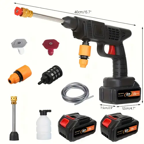 high pressure water gun portable car wash gun high pressure foam gun up to 3000 psi connection nozzle hose connector suitable for vehicle garden and bicycle cleaning valentines day new year gifts