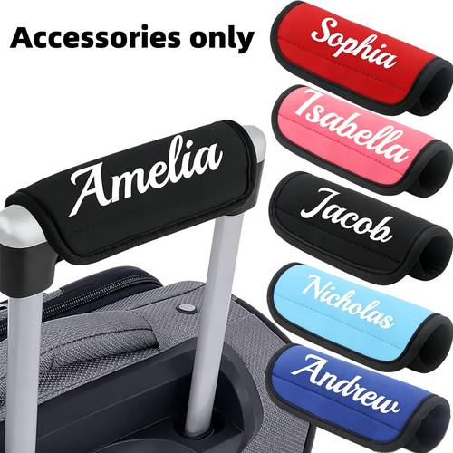 ( accesoriu) mâner de bagaj ușor și , personalizabil cu numele tău. protejează mâinile, se potrivește ușor pe mânerele de tragere și transport ale bagajelor, ideal pentru călătorii și utilizare zilnică acasă