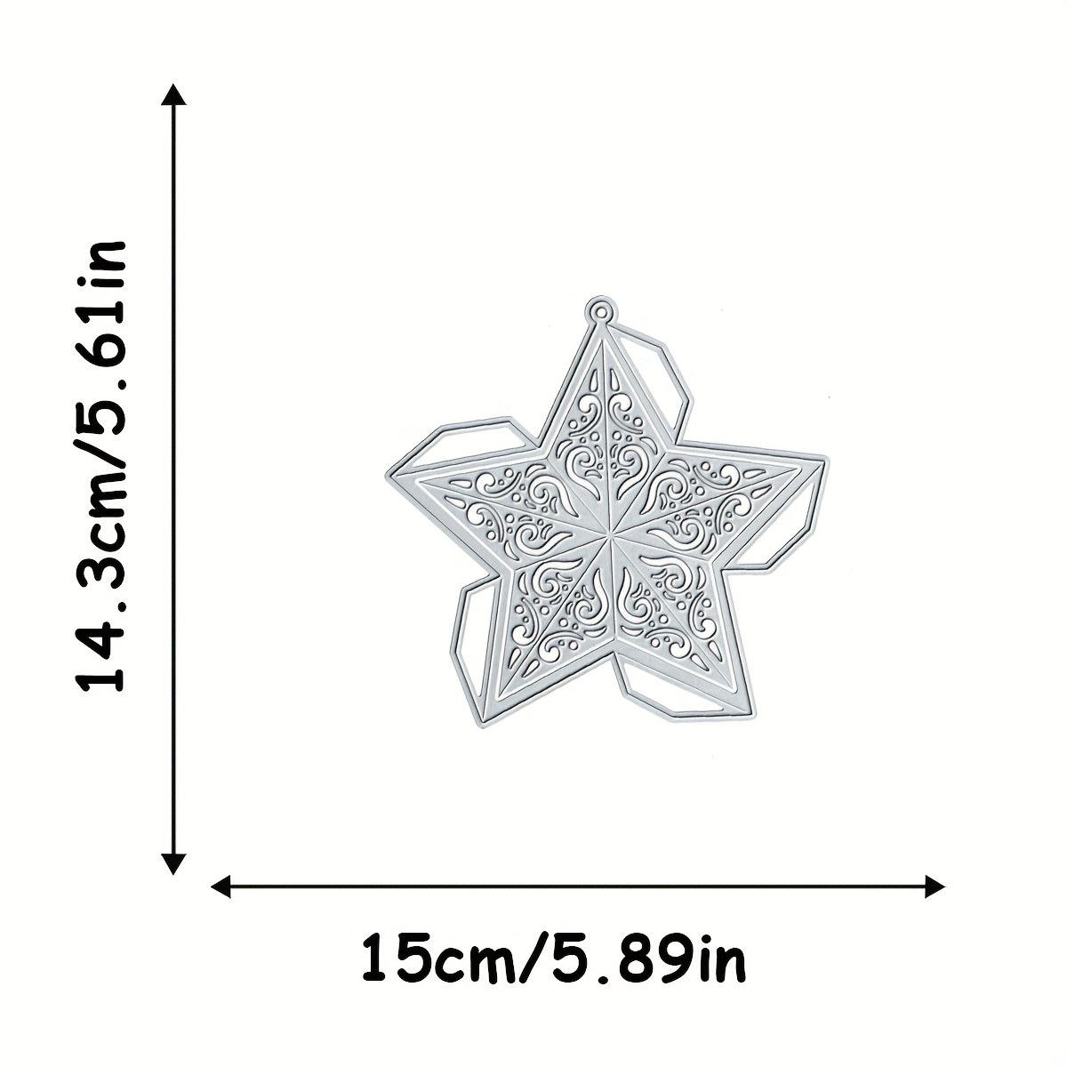 TEMU 1pc Étoile à Branches Matrice de Découpe 3D, Matrice de Découpe pour Décoration de Noël, Gabarit de Gaufrage DIY pour Scrapbooking, Pochoir en