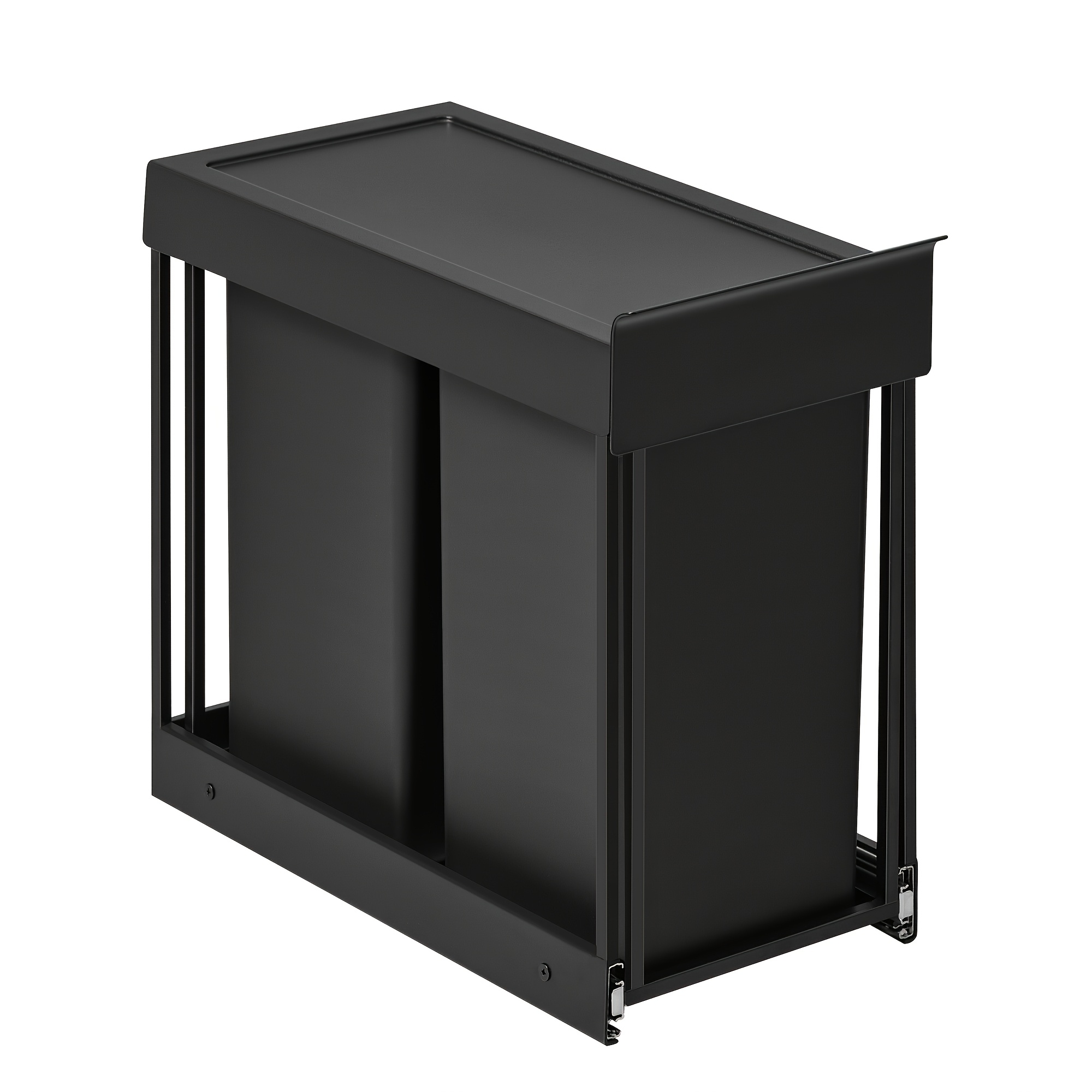 TEMU de reciclaje extraíble, contenedor de residuos de compartimento para armario , estructura de de acero de deslizamiento , diseño cerrado que