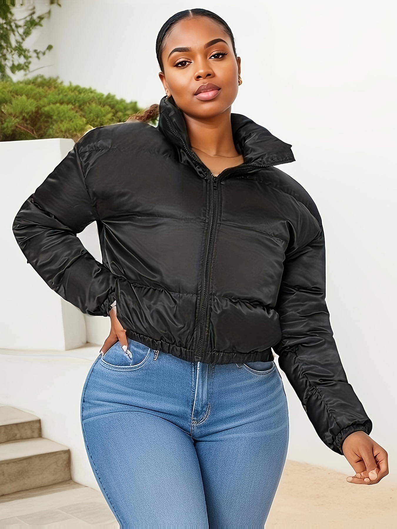 Crop top puffer jacket on sale