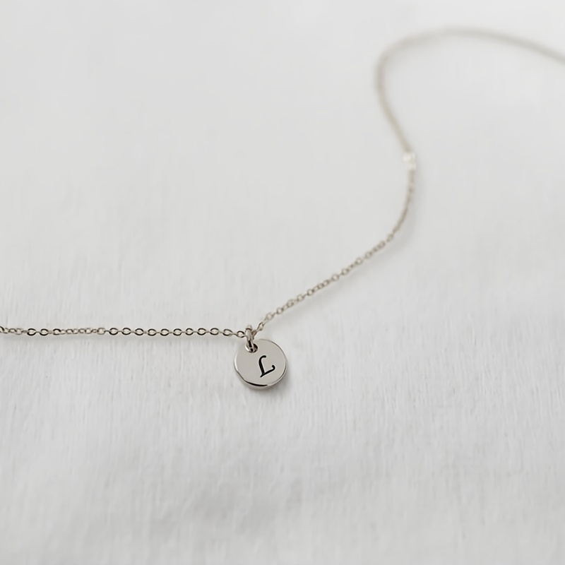 TEMU Personalized Multiple Initials Tag Necklace - 18k Golden Plated Stainless Steel Custom Family Necklace With Vintage , Interconnected Circular Pendants For Mom Grandma Gift, Mothers Day Jewelry