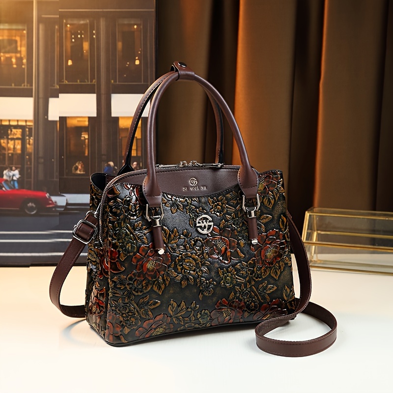 Large Capacity Handbag for Mothers, Retro Light Women's Bag