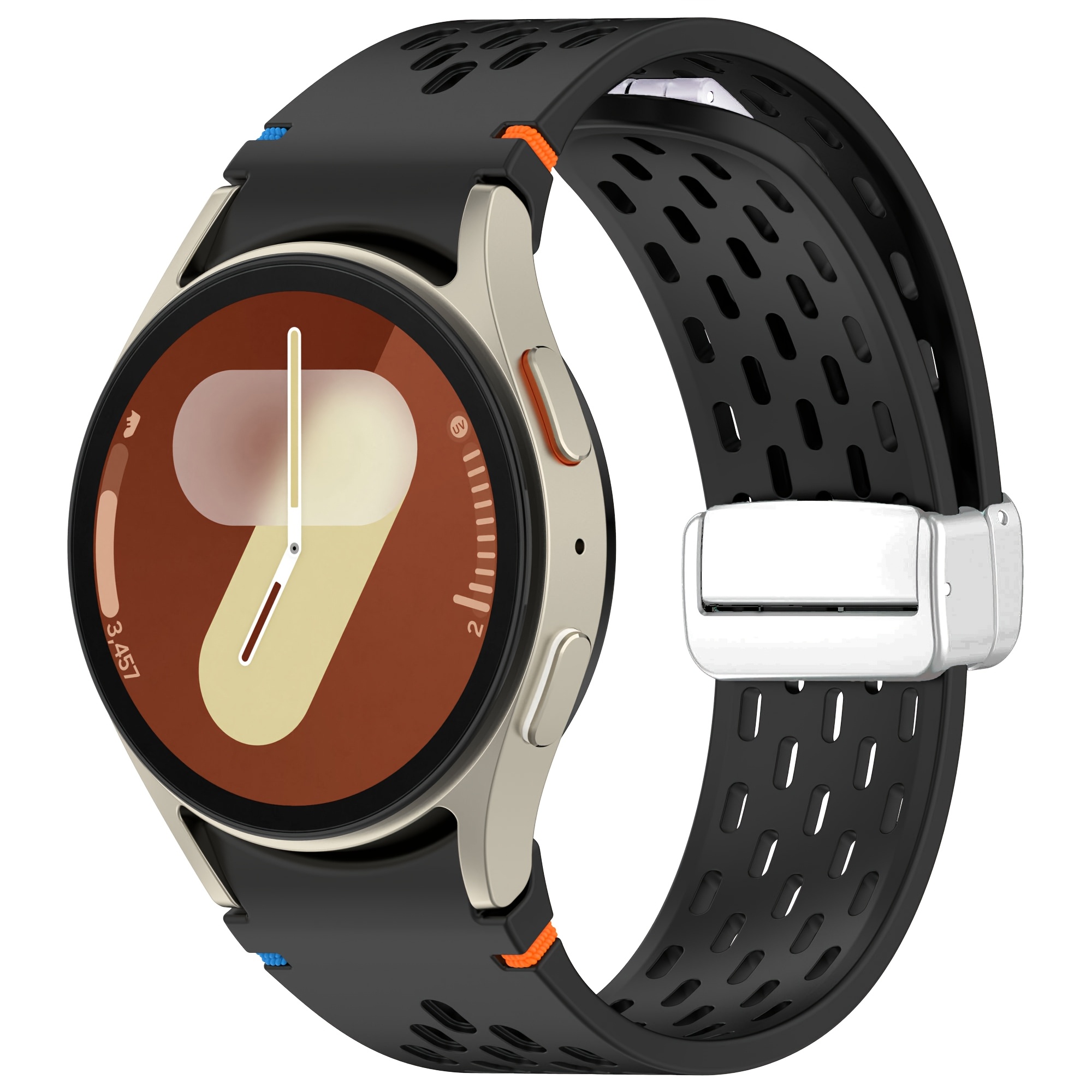 Compatible With Watch7 Car Line Strap, Fe Car Line Silicone Strap For Watch Models 4, 5, And 6 With Breathable Hole Design