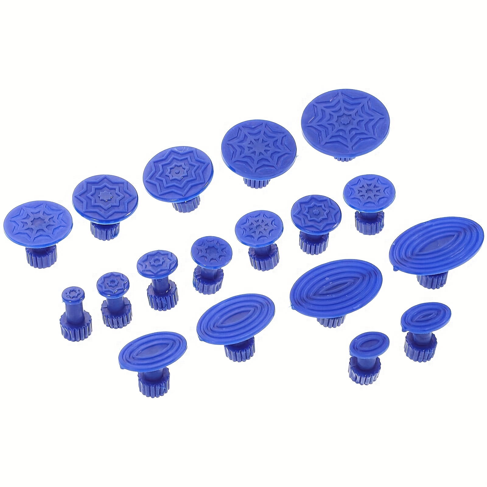 18pcs Car Dent Puller Tabs Kit - Paintless Sheet Metal Dent Repair Pads For Auto Body Dent Removal Tools