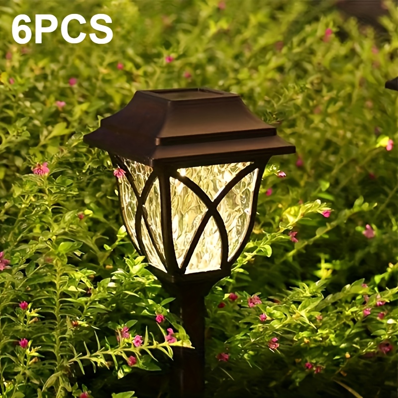 6pcs Solar Yard Decorative Lawn Lights, Solar-powered Outdoor Lawn And Garden Lights For Courtyards, , And Gardens
