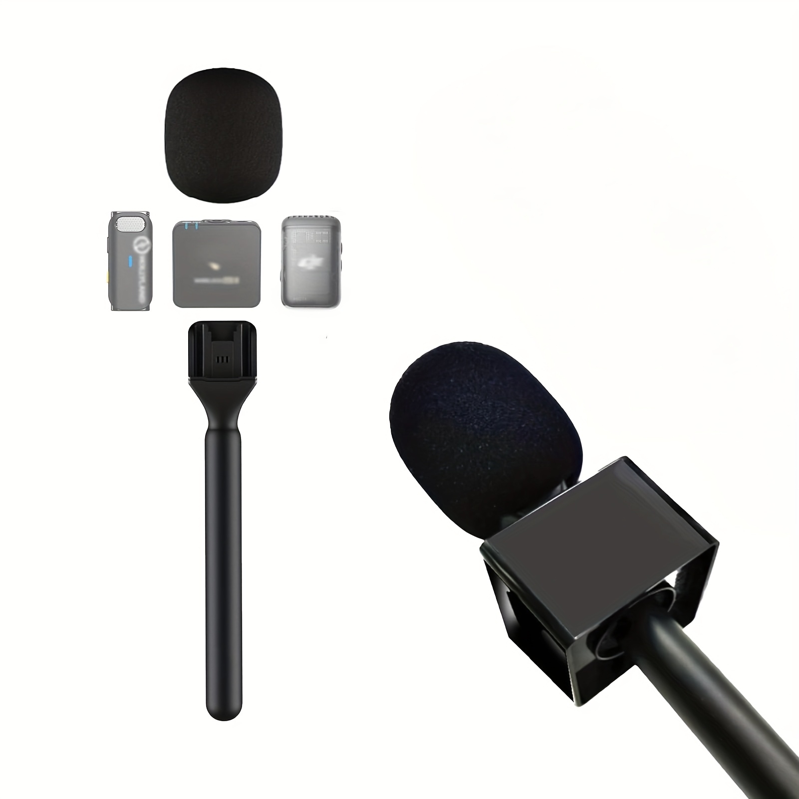 wireless microphone adapter handheld mount dji mic 1 2 mic