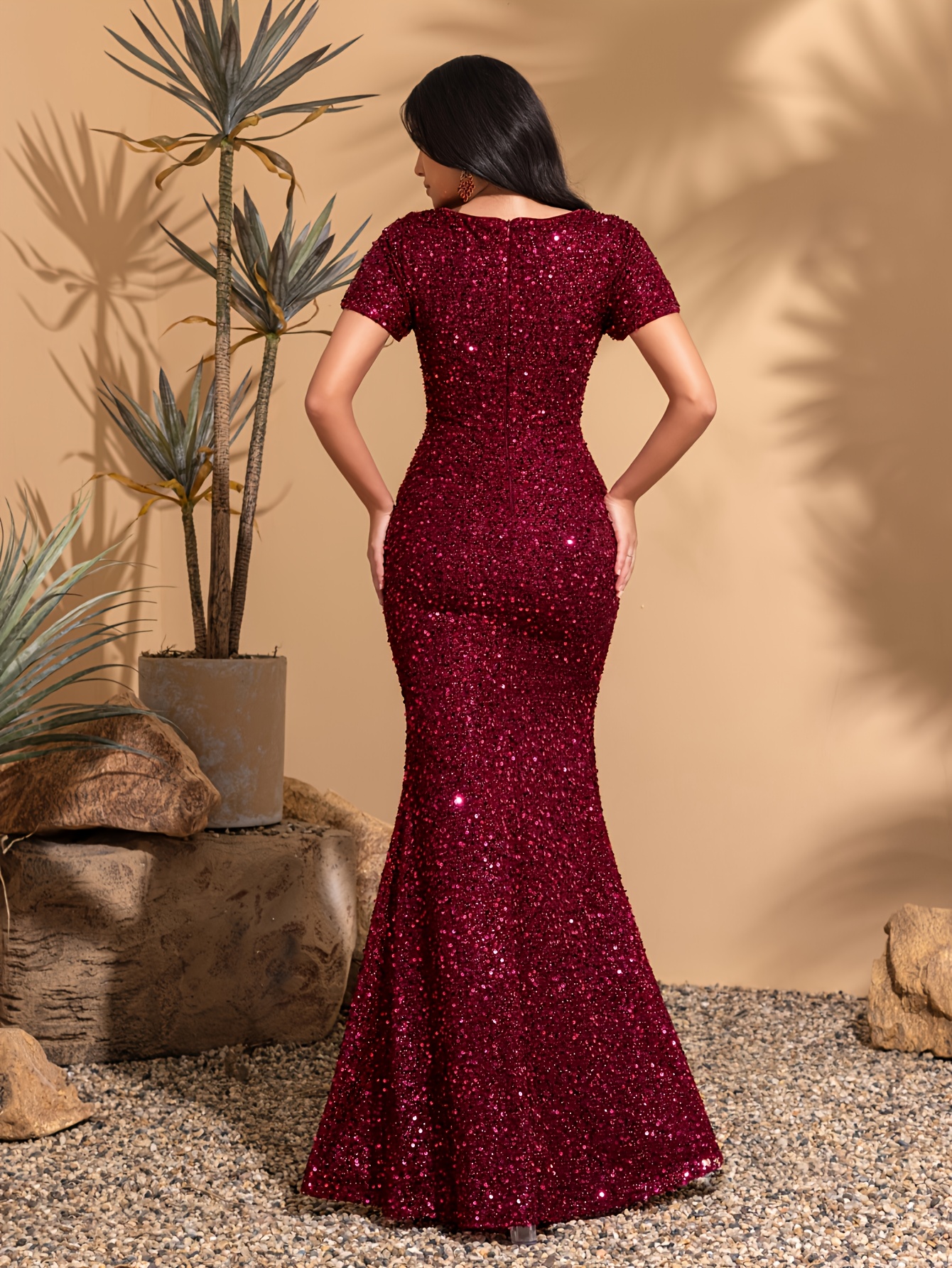 graduation dress a split fitted silhouette square neckline - Temu Bahrain