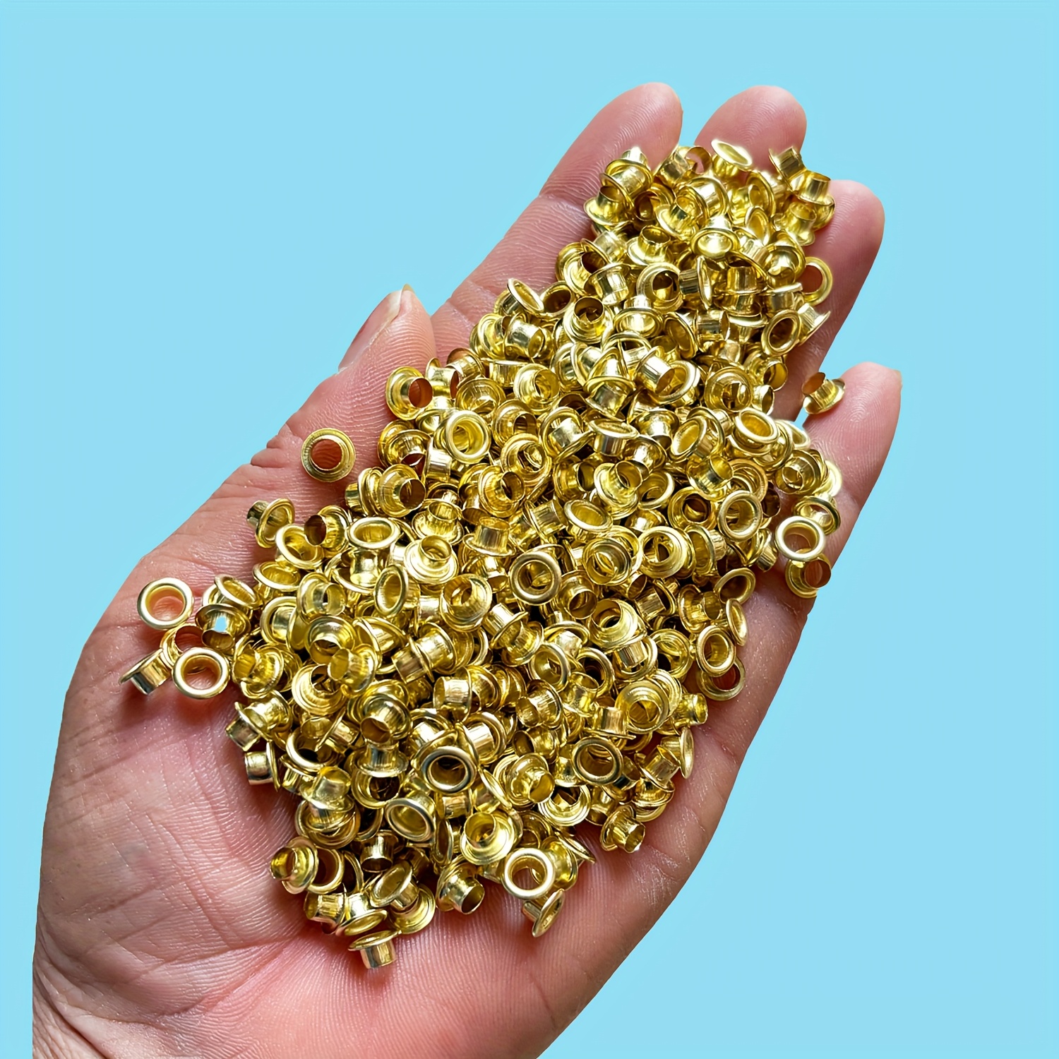 Image of 300 Sets 5mm Golden Grommet Eyelet Metal Eyelet With Washer Kit In Combination, For Leather/belt/shoe/clothing/crafts