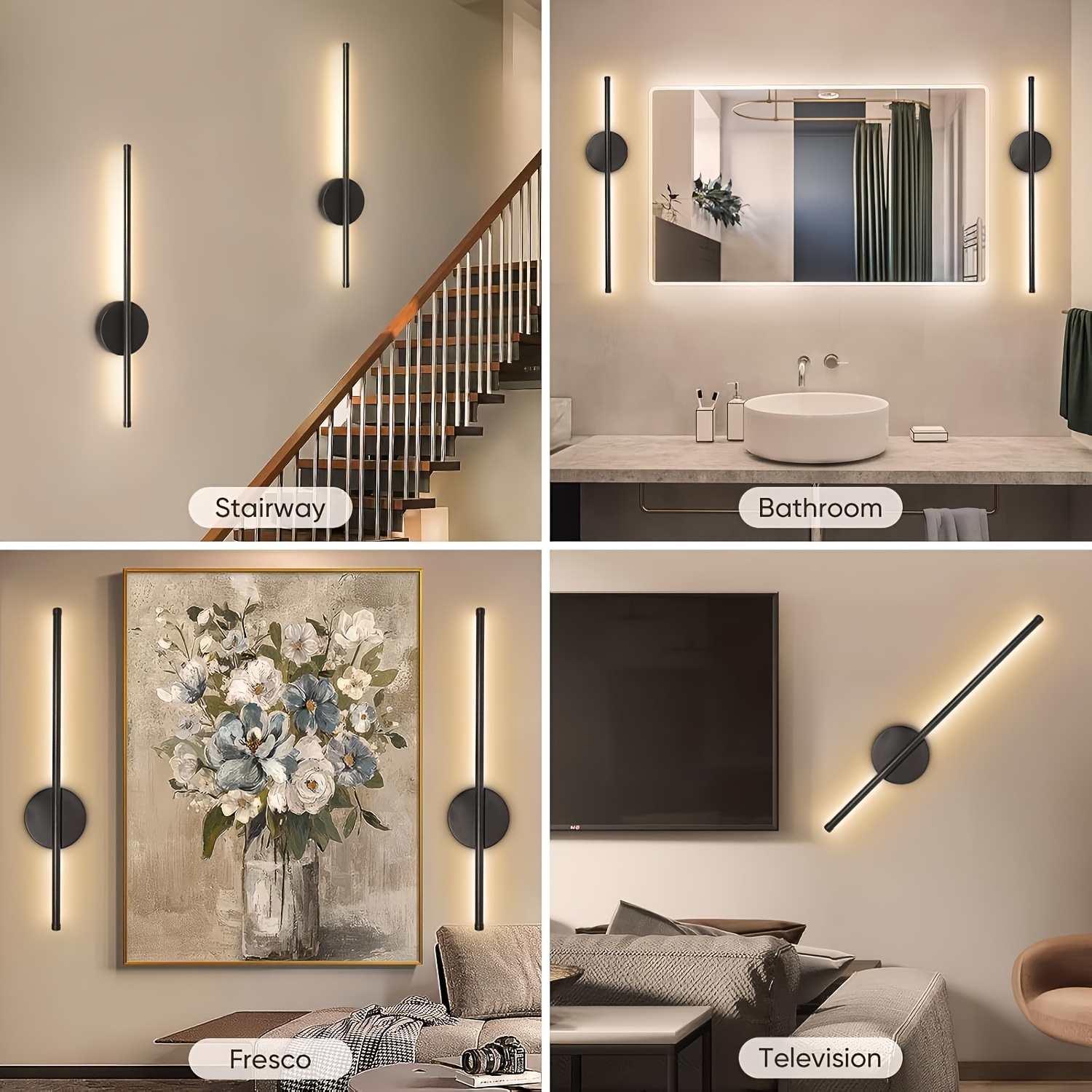 1er pack batteriebetriebene wandleuchte kabellose wandlampe
