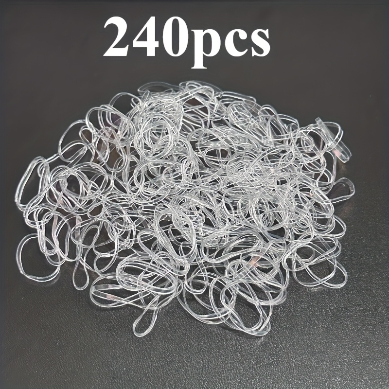 120/ 240pcs Women' Elastic Hair Band - Mini Hair Round, Transparent And Flexible, Suitable For Everyday Hairstyles And Ponytails, Hair Accessories, Suitable For Office And Home Use.