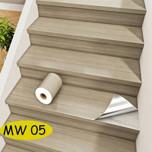 wood grain self pvc waterproof wallpaper thickened peeling and pasting stickers durable home decoration staircase renovation wear resistant materials self wood flooring tile flooring marble flooring home decoration