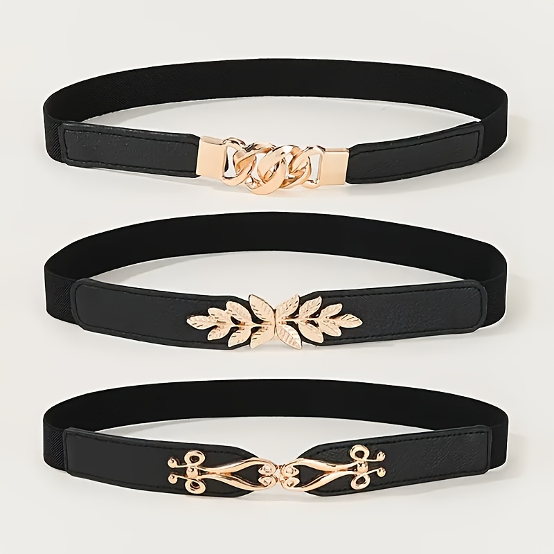 3pcs Women's Fashion Elastic Waistband Set - Versatile and Trendy, Perfect for Dresses, Shirts, Coats, and Suits