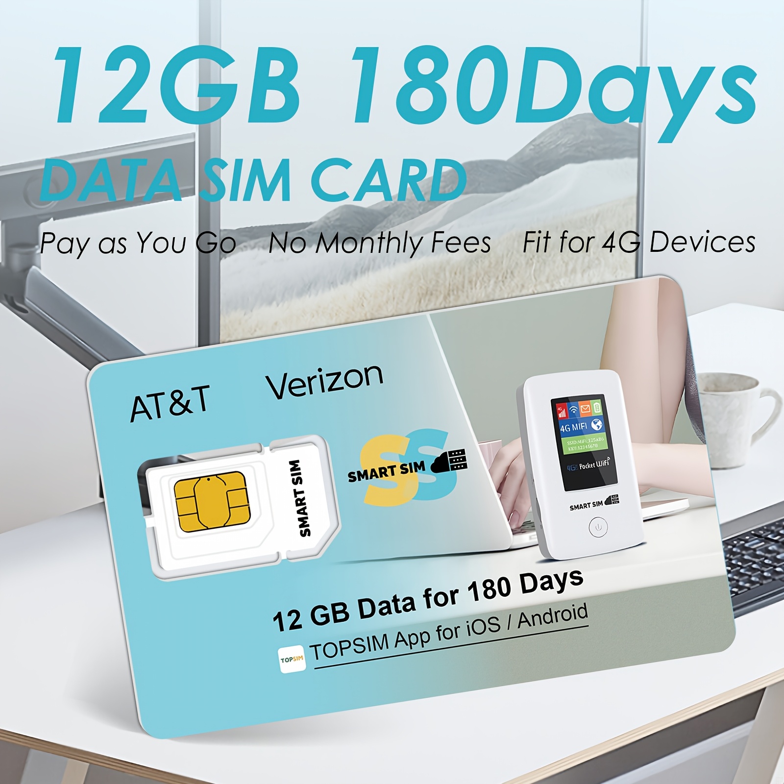 Temu – TEMU Essential 180 Days 12gb Data At&t Compatible 4g Lte Phones Gps Trackers Security Hunting Cameras Iot Devices