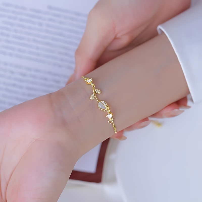 

Bracelet Stone, 14k Copper, Synthetic Zirconia For Women, For & - 's Day Jewelry