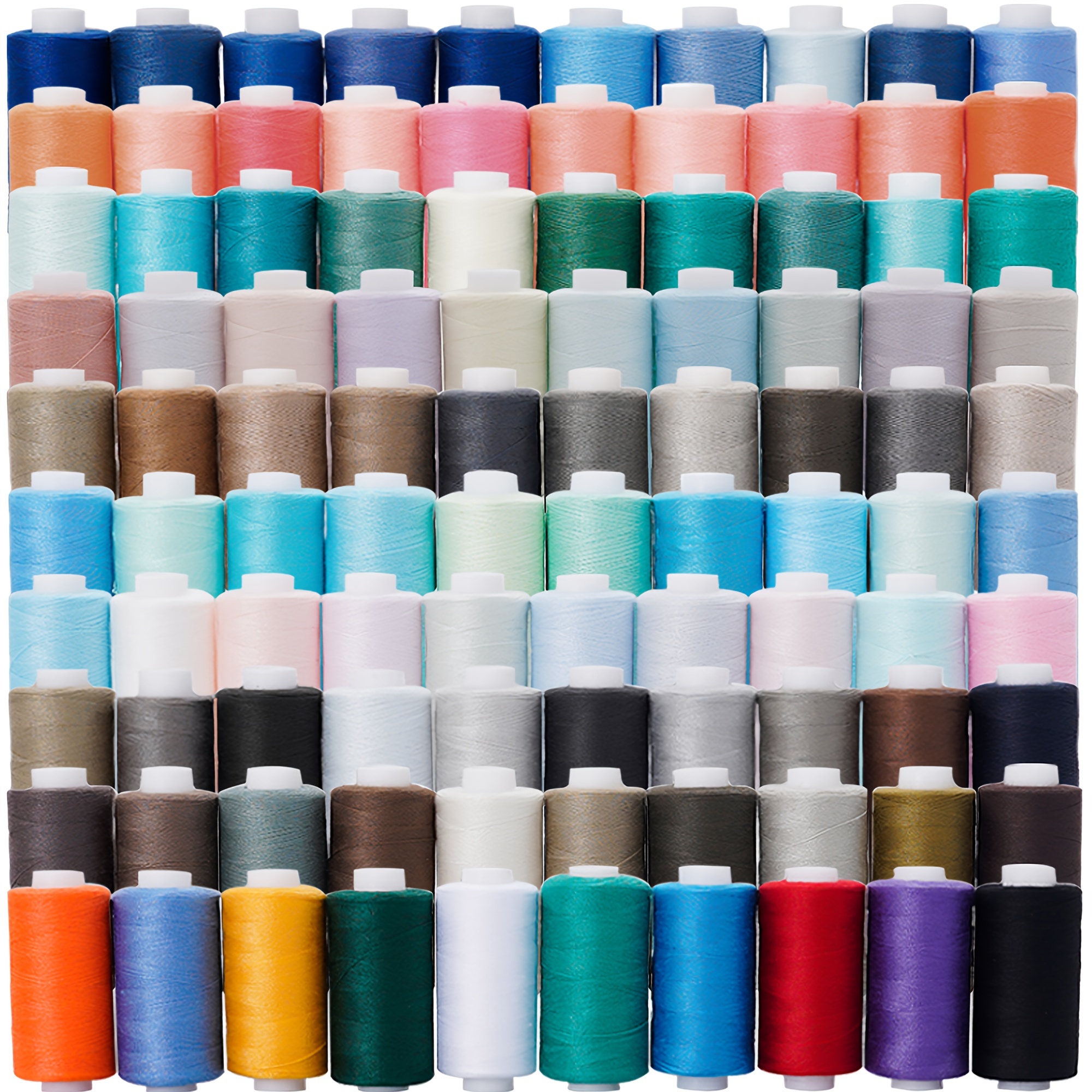 

100 Color All Purpose Sewing Thread Polyester 400 Yards Per Spools For Hand Stitching, Embroidery, Machine, Quilting And Crafts