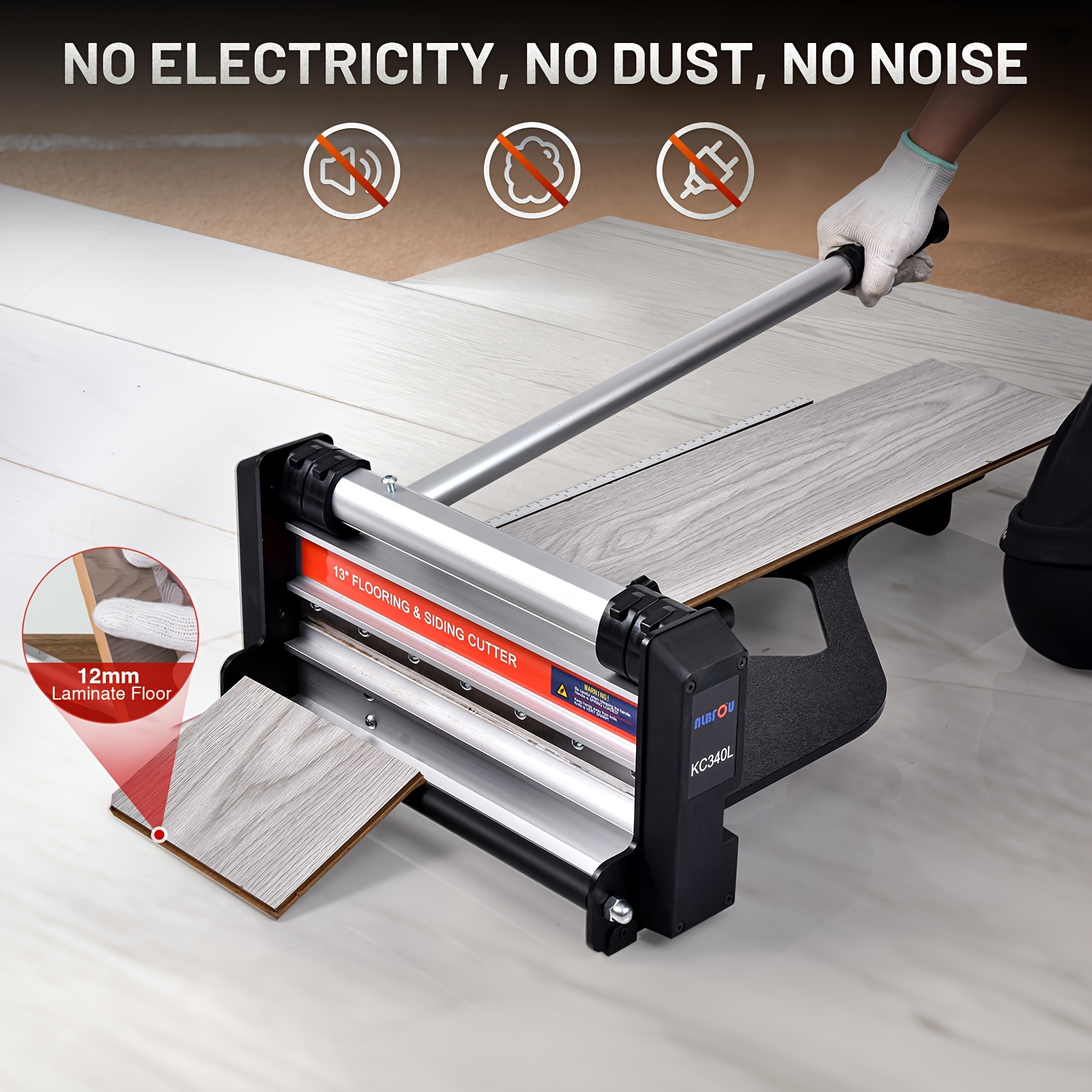 Angel Sar 13 in. Professional Laminate Floor Cutter, Vinyl Floor Cutter