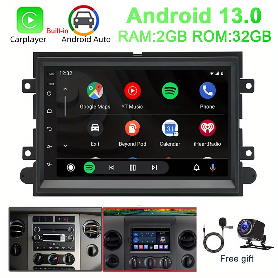 

For Ford F150/250/350 2004-2014 7'' 13.0 High-+32gb Car Stereo Radio Gps -hd Touchscreen Car Player, Wifi, Fm, Rear View Ahd Camera, With , Steering Wheel Control,