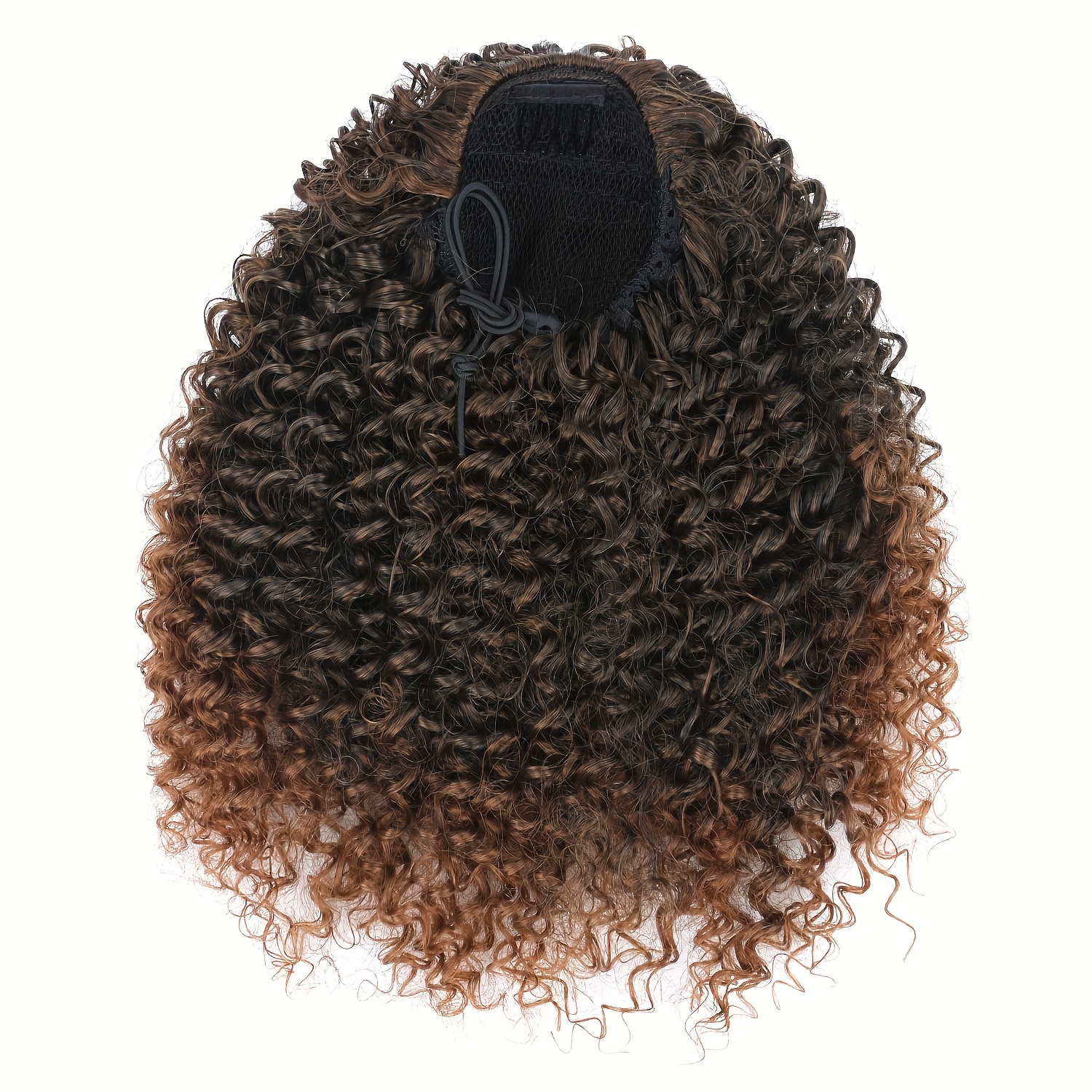afro   ponytail 10inch short ponytail extension 1b tgrey 2pcs drawstring ponytail for women synthetic hairpieces   curls afro puff ponytail extensions details 10