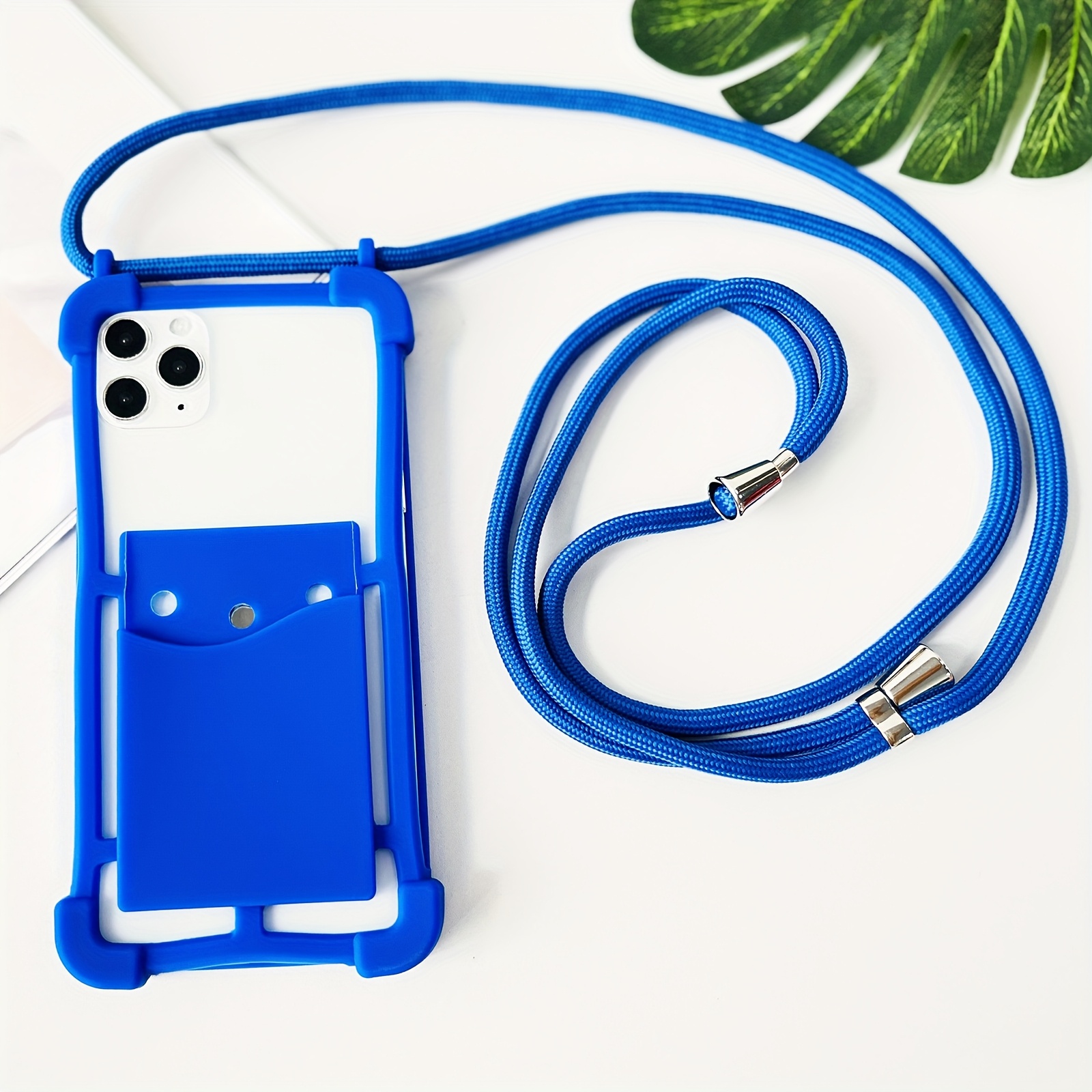 TEMU Étui Universel en Silicone pour Téléphone avec Porte-Cartes, Compatible avec Tous les Marques de 5.9 à 7 Pouces et Épaisseur Moins de 1.3 cm /