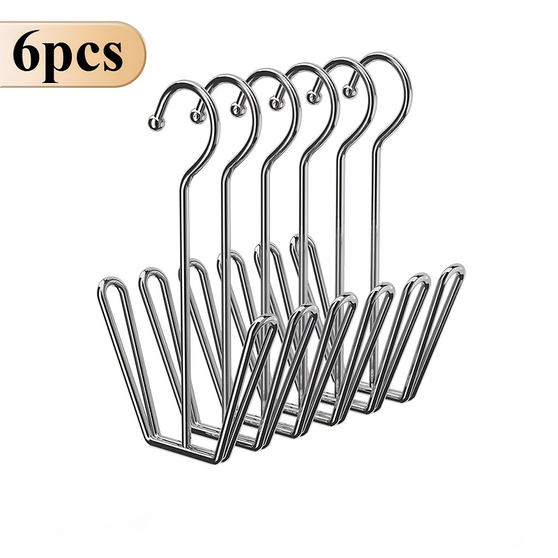 TEMU 6pcs Stainless Steel U-shaped Shoe Drying Rack, No-drill Windproof Shoe Rack, Single Rod Multi-functional Balcony And Windowsill Shoe Rack,
