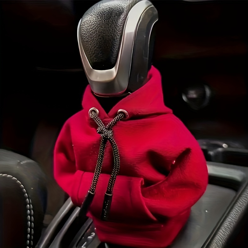 

1pcs Miniature Car Gear Shift Cover Hoodie, Car Gear Shift Cover, Interior Accessories Gear Shift Knob Fashion Shirt Decoration