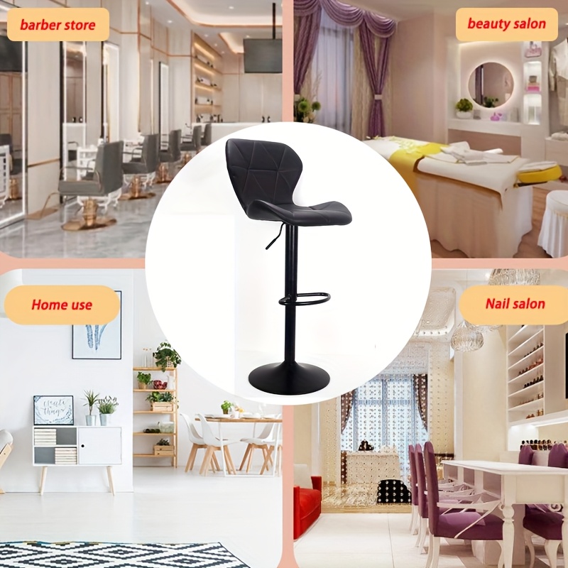 2 piezas Silla Ergonómica JINBAS para Spa - Taburete Alto Giratorio y Ajustable en Altura con Acolchado Suave, Ideal para Spa, Salón de Belleza, Masajes, Pedicura/Manicura - Taburete