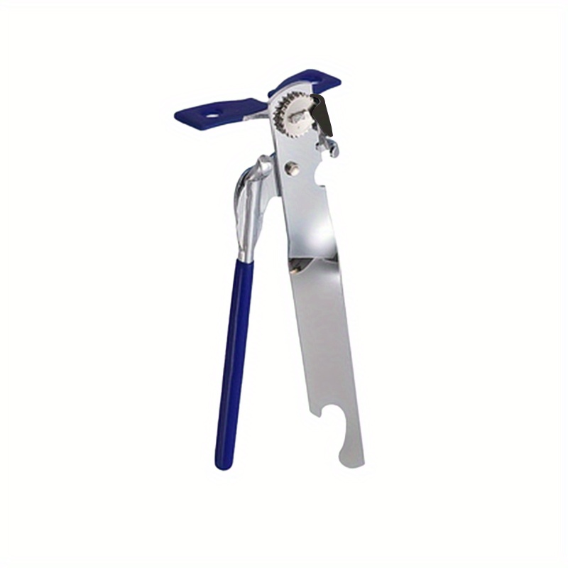 E-shop Manueller Dosenöffner, robuste Hand-Dosenöffner mit scharfer für saubereres Schneiden, -Griffdesign, einfach zu bedienender Knopf, blaues Modell