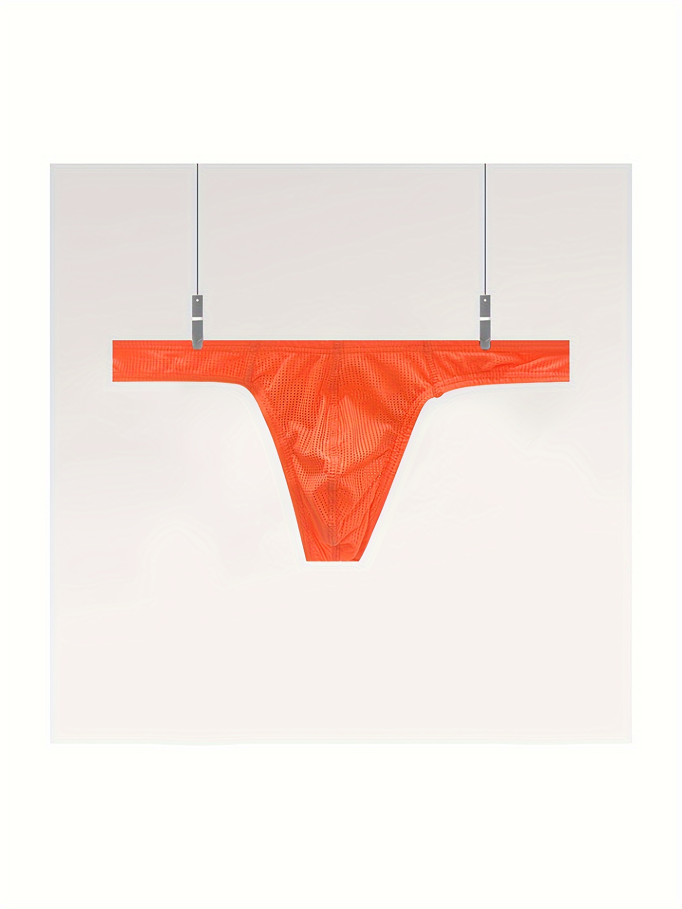 Men's Red Thong Underwear Stretch G- String Briefs Triangle